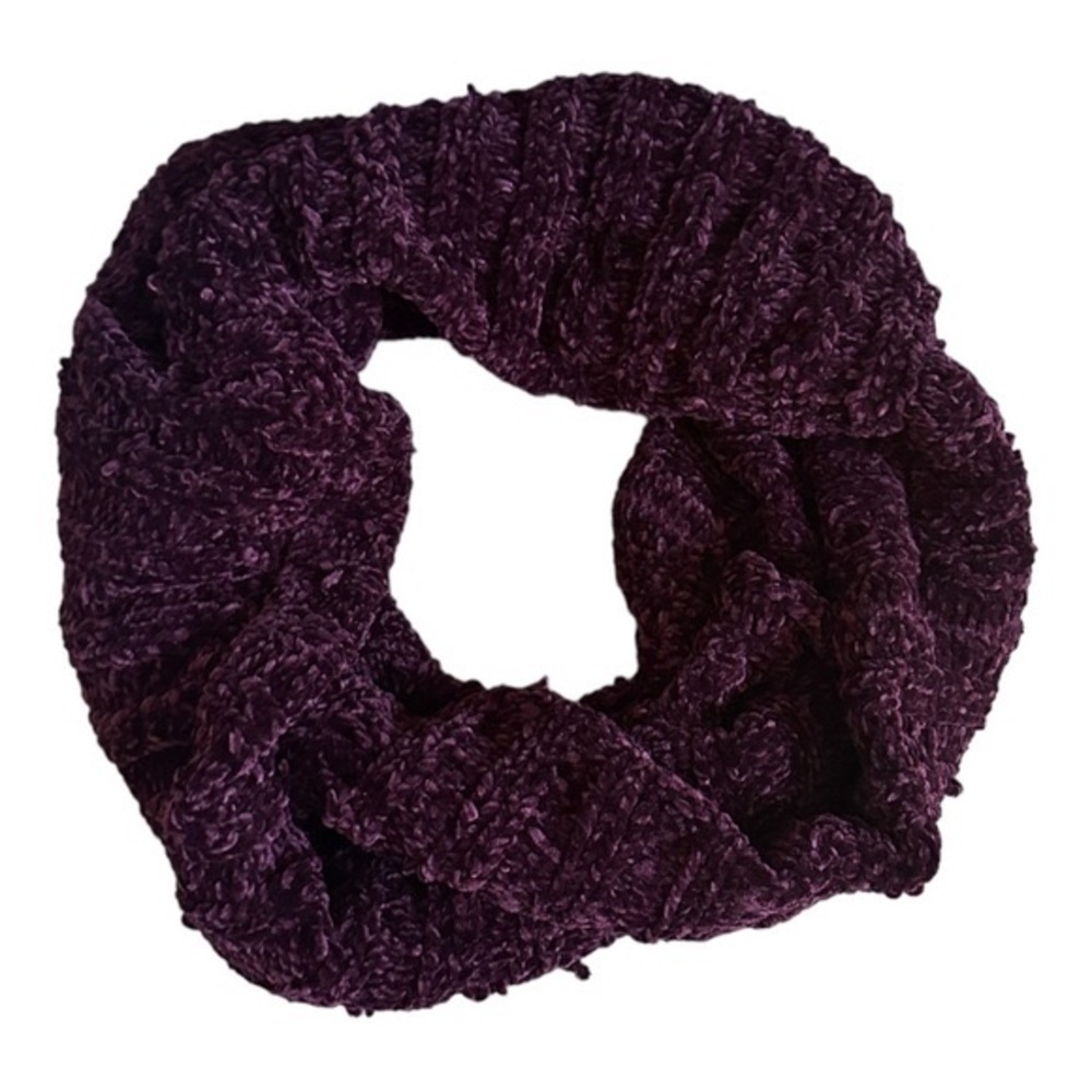 Free People Plum Wine Chenille Soft Chunky Knit Infinity Scarf